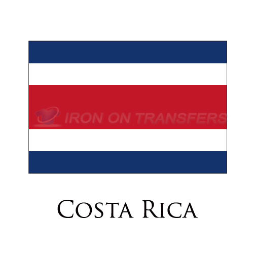 Costa Rica flag Iron-on Stickers (Heat Transfers)NO.1852